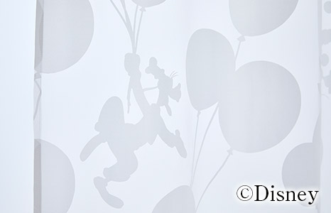 ディズニーレースカーテン　バルーンボイル〔ミッキー〕（L-1296)