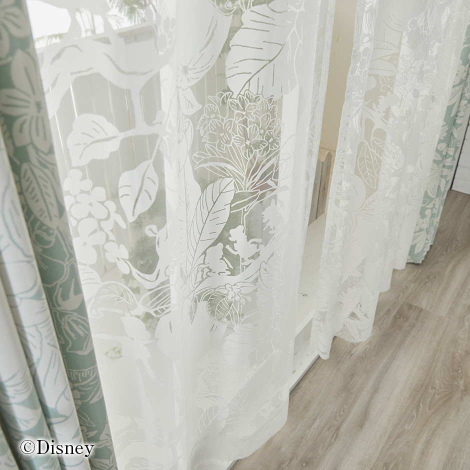 ディズニーレースカーテン　ハイホーボイル〔プリンセス〕（L-1296)