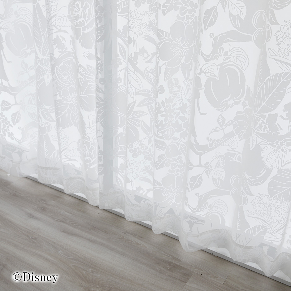 ディズニーレースカーテン　ハイホーボイル〔プリンセス〕（L-1296)