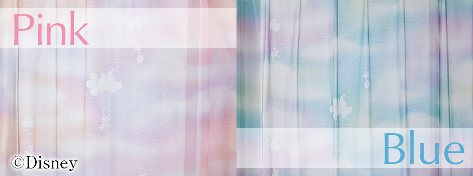 ディズニーレースカーテン　メロウボイル〔ミッキー〕（L-1296)