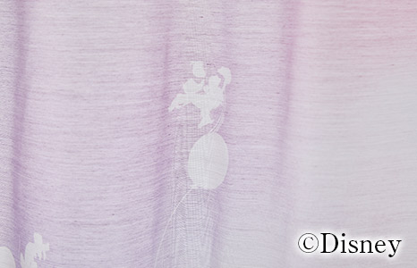 ディズニーレースカーテン　メロウボイル〔ミッキー〕（L-1296)