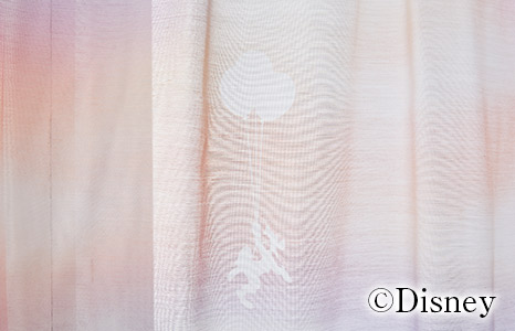 ディズニーレースカーテン　メロウボイル〔ミッキー〕（L-1296)
