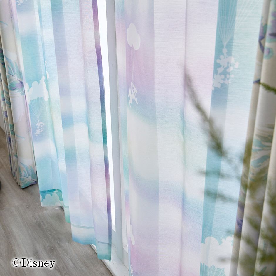 ディズニーレースカーテン　メロウボイル〔ミッキー〕（L-1296)