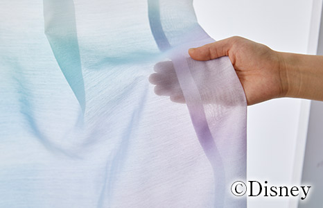 ディズニーレースカーテン　メロウボイル〔ミッキー〕（L-1296)