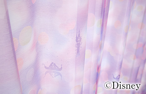 ディズニーレースカーテン　シーザライトボイル〔プリンセス〕（L-1296)