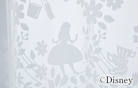 ディズニーレースカーテン　スウィートフラワーボイル〔アリス〕（L-1296)