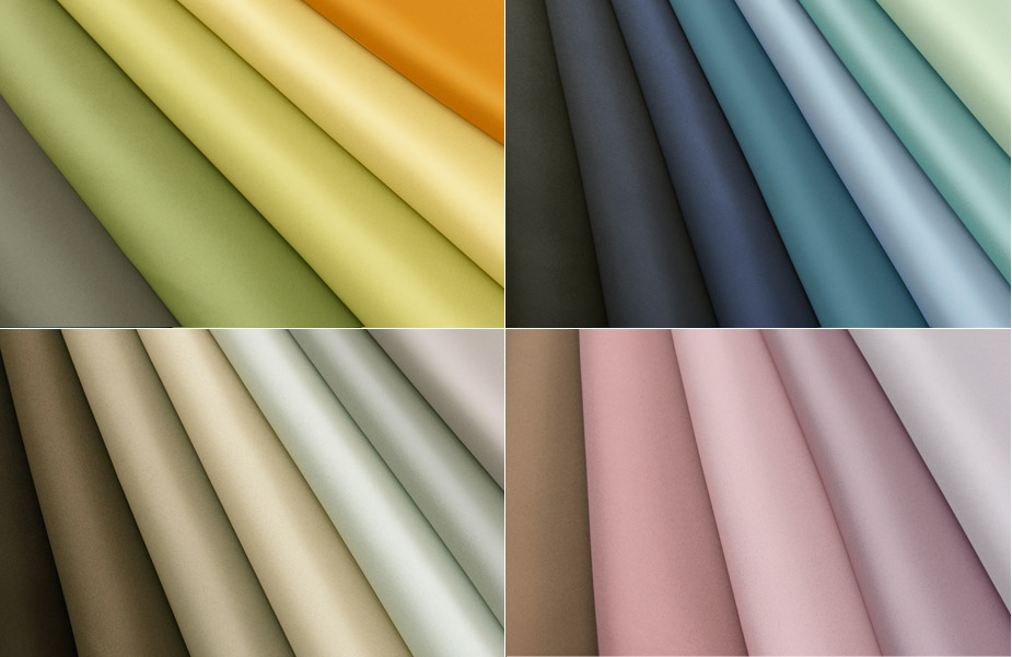 光沢を抑えたマットな質感が美しい、黒ずみの少ないなめらかな生地