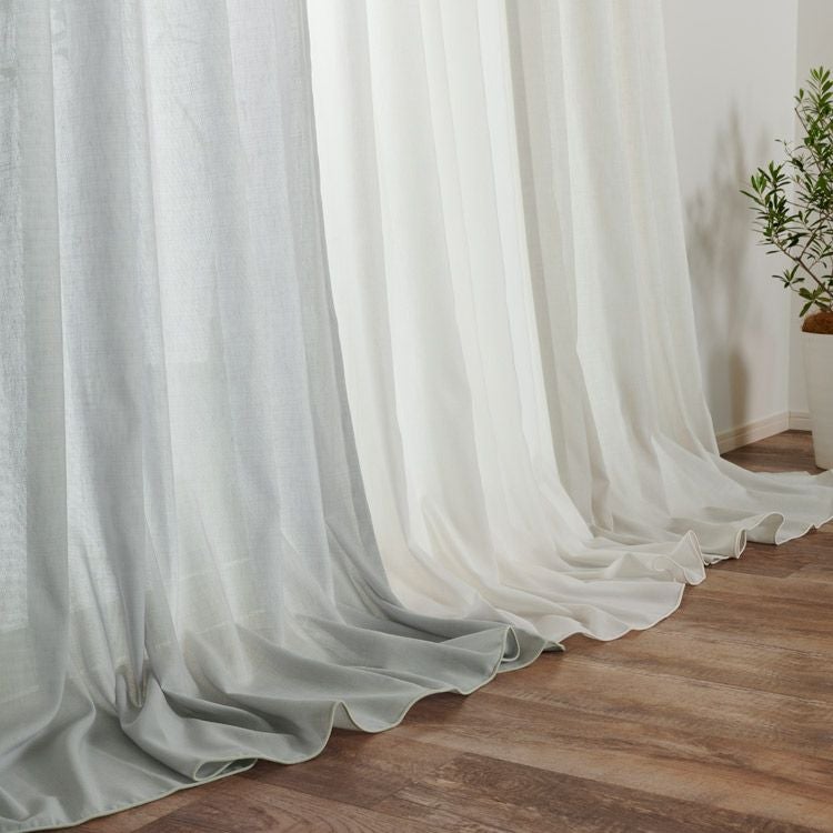 透け感があり、外から見えにくい高機能なリネン風レースカーテン